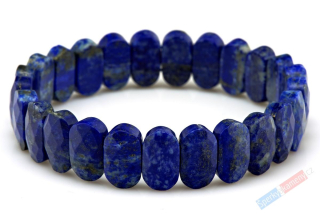 Plochý náramek z lapisu lazuli, dílky cca 14 x 10 mm (LL3630NS)